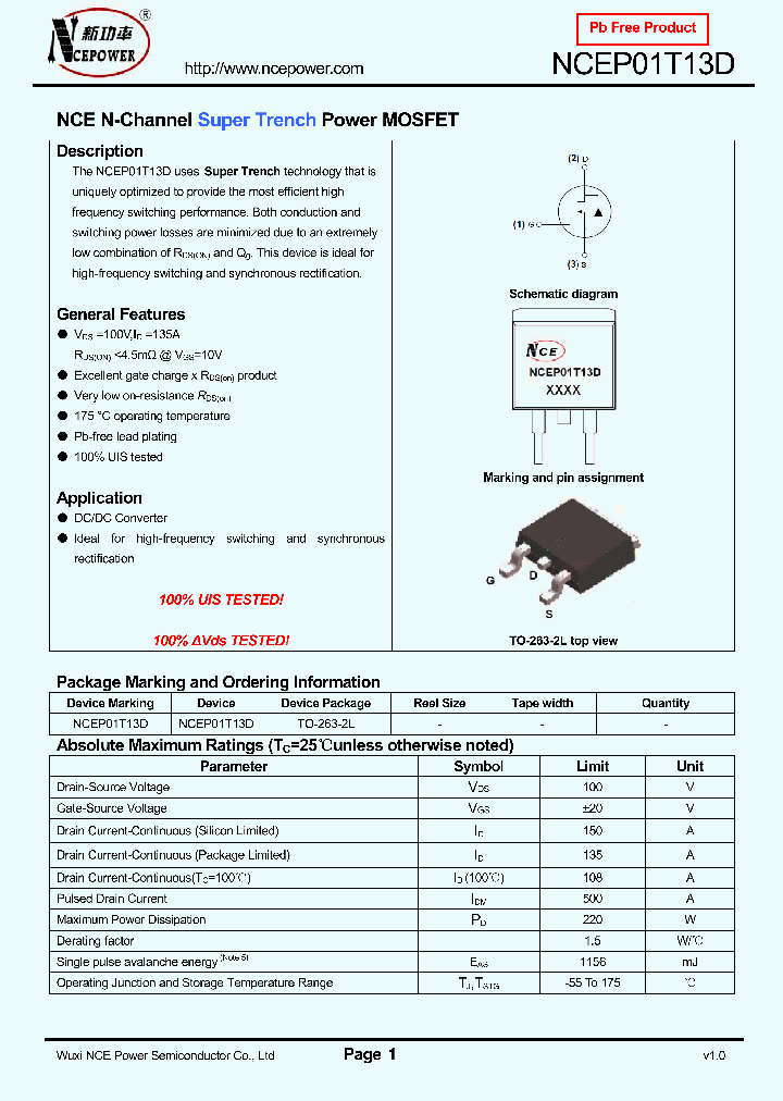 NCEP01T13D_8395386.PDF Datasheet