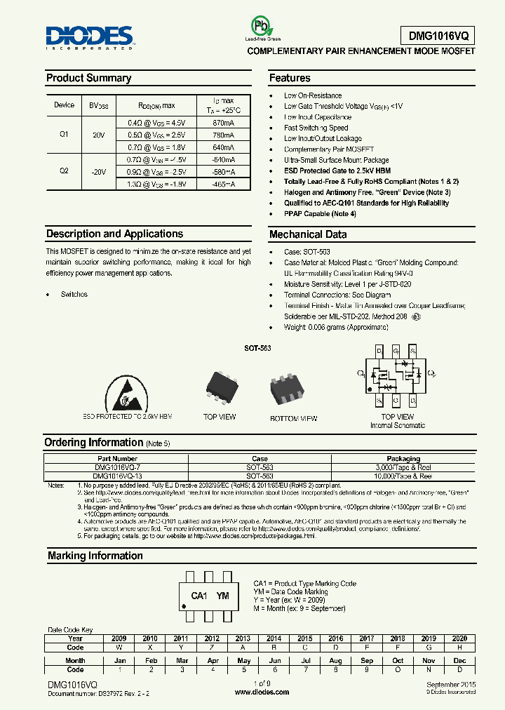 DMG1016VQ-13_8396239.PDF Datasheet