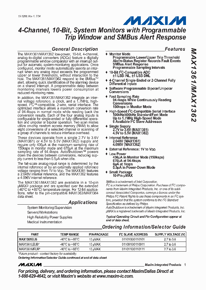 MAX1361MEUB_8396427.PDF Datasheet