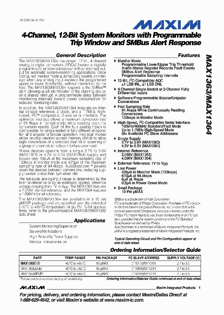 MAX1363EUB_8396431.PDF Datasheet