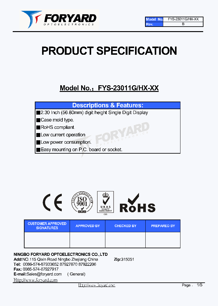 FYS-23011HX-00_8397148.PDF Datasheet