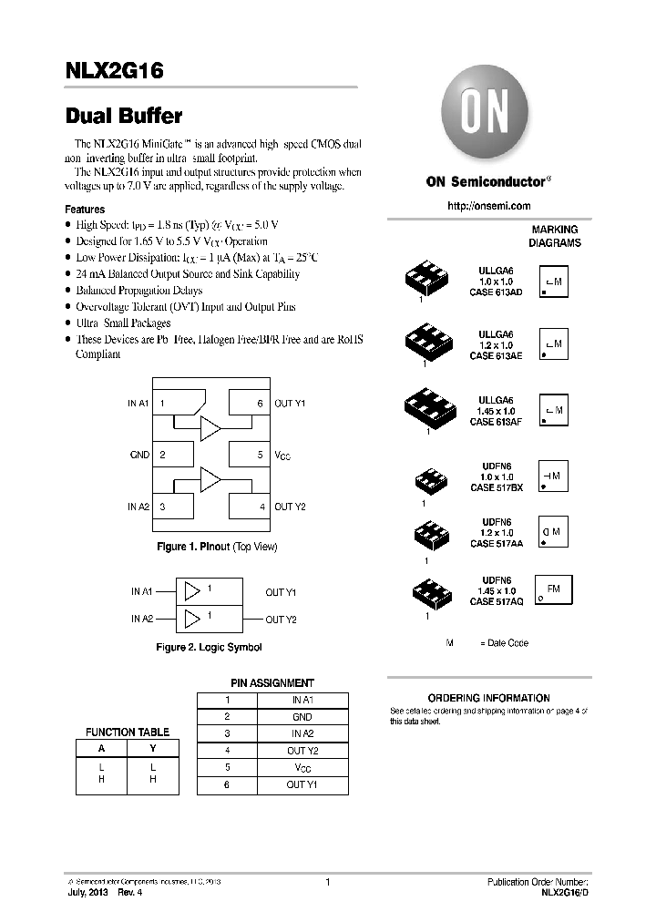 NLX2G16_8397260.PDF Datasheet