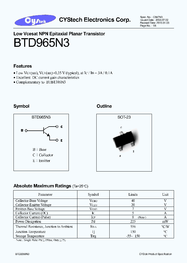 BTD965N3-Q-T1-G_8398417.PDF Datasheet