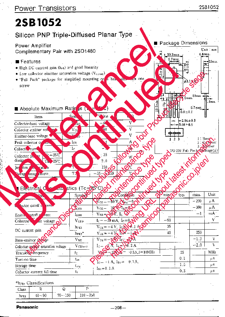 2SB1052_8398831.PDF Datasheet