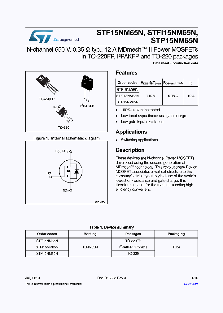 STFI15NM65N_8398979.PDF Datasheet