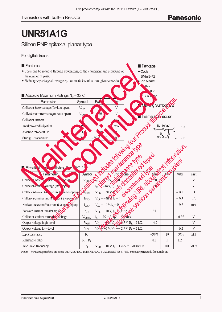 UNR51A1G_8399109.PDF Datasheet