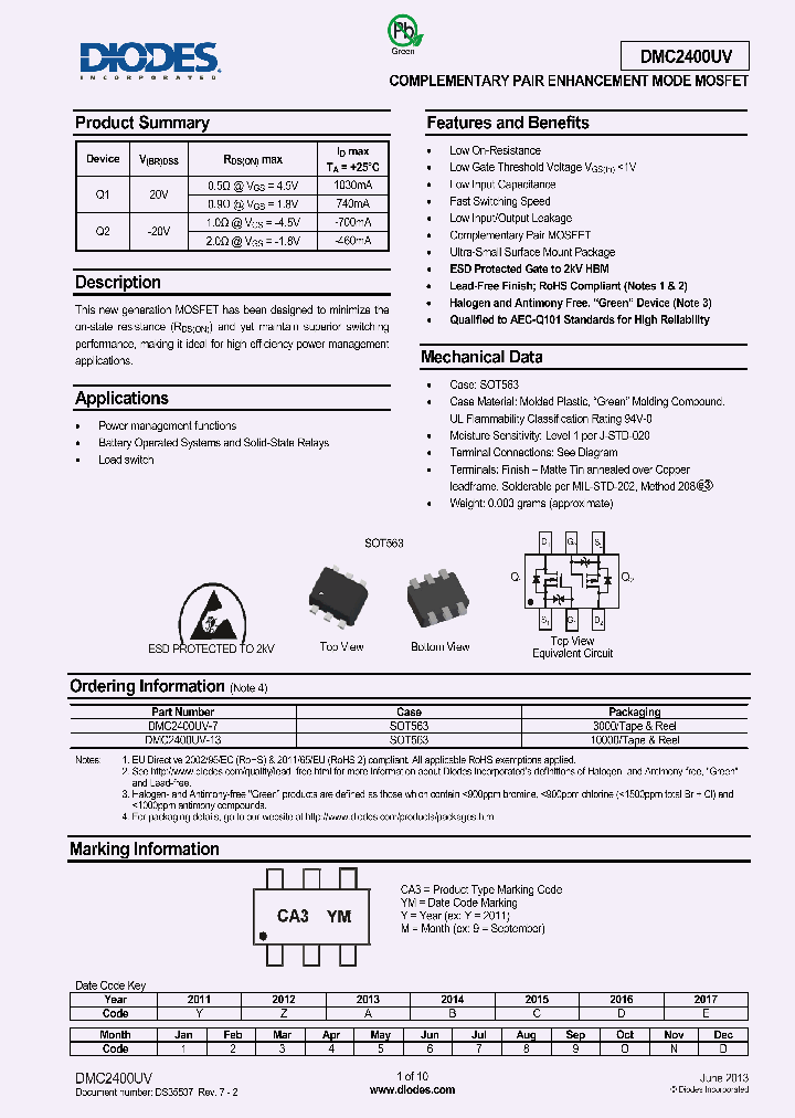 DMC2400UV-15_8399359.PDF Datasheet