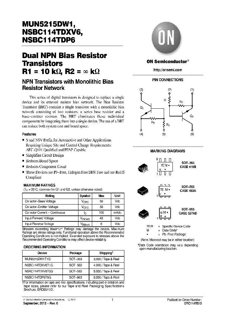 NSBC114TDP6T5G_8400018.PDF Datasheet