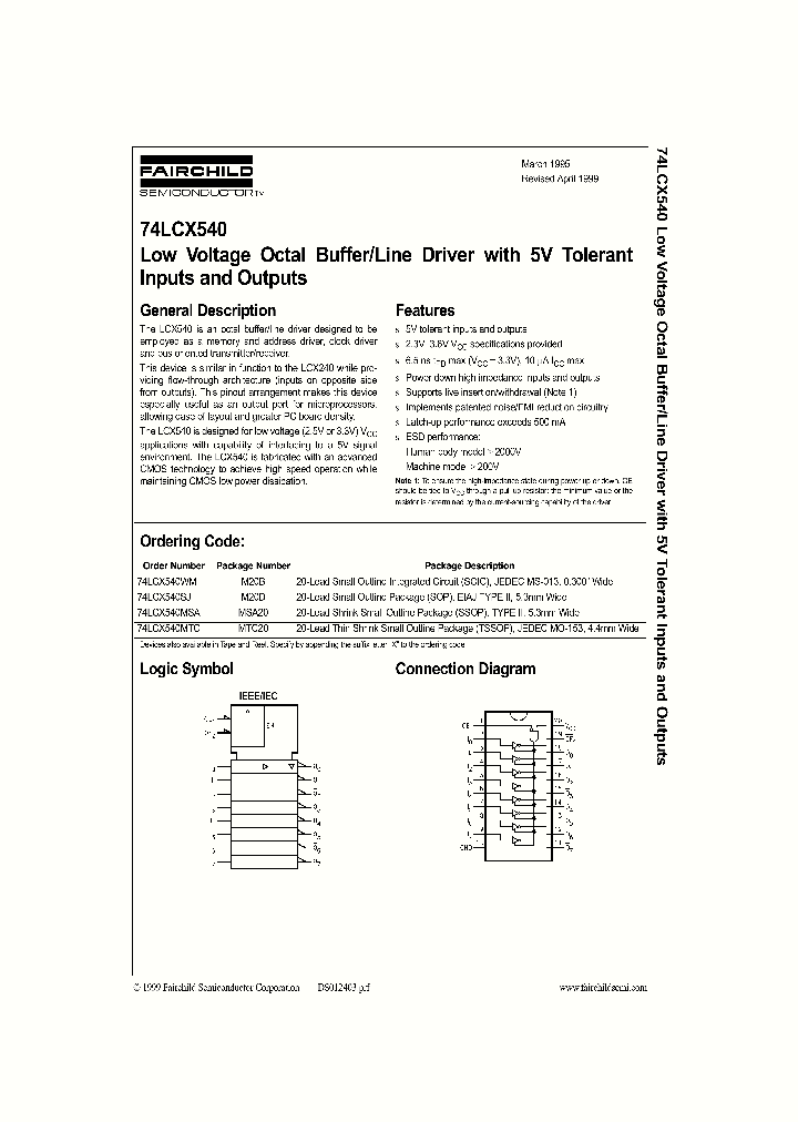 74LCX540CW_8400900.PDF Datasheet
