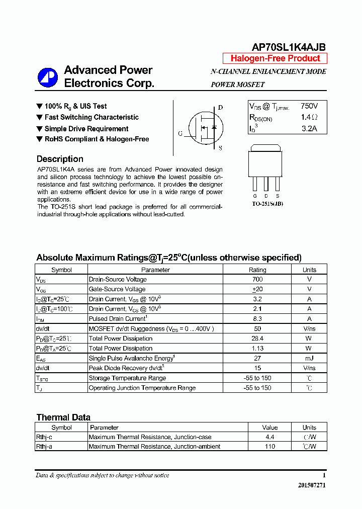 AP70SL1K4AJB_8401307.PDF Datasheet