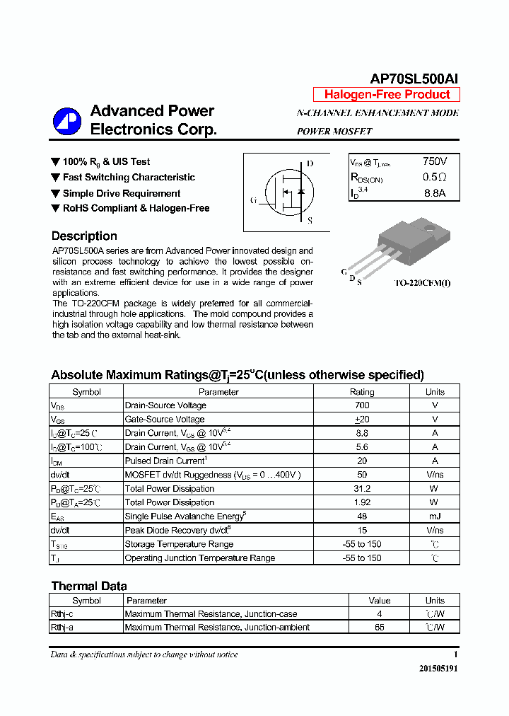 AP70SL500AI_8401313.PDF Datasheet