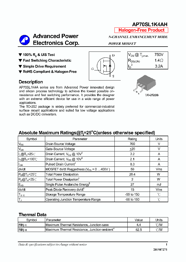 AP70SL1K4AH_8401305.PDF Datasheet