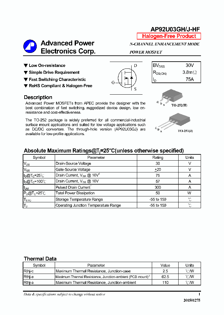 AP92U03GJ-HF_8401785.PDF Datasheet