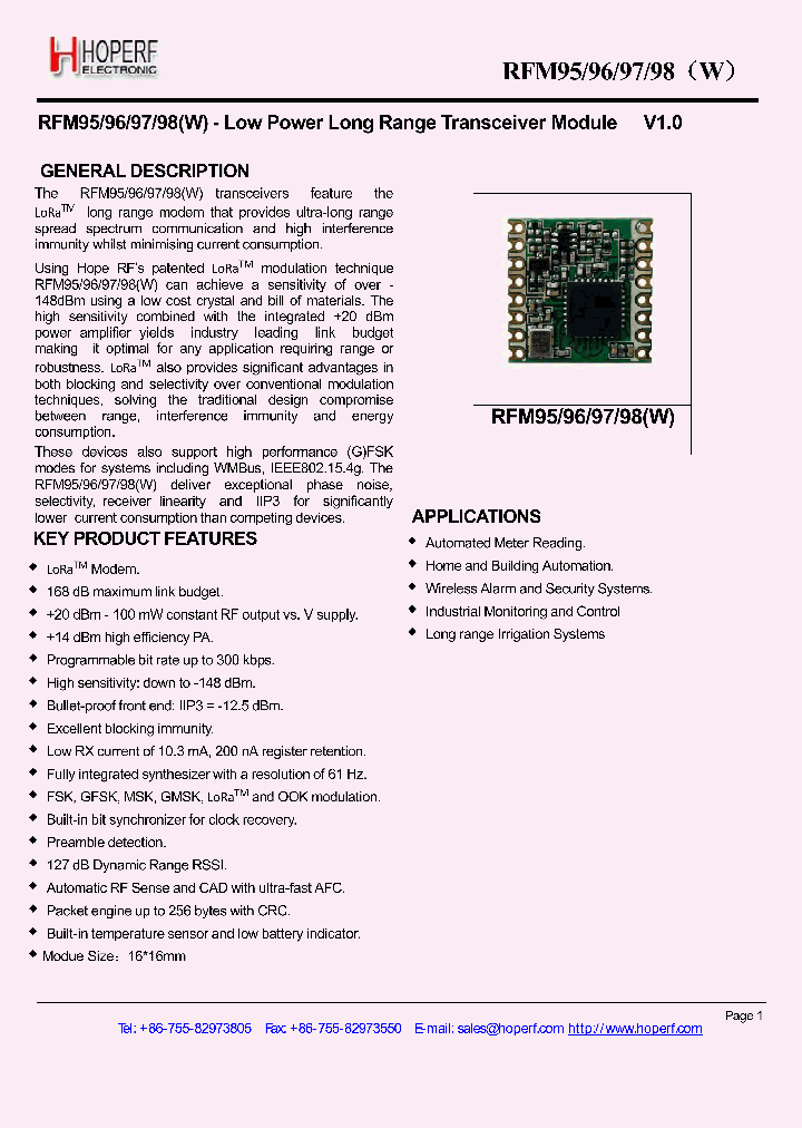 RFM98W-433S2_8404514.PDF Datasheet