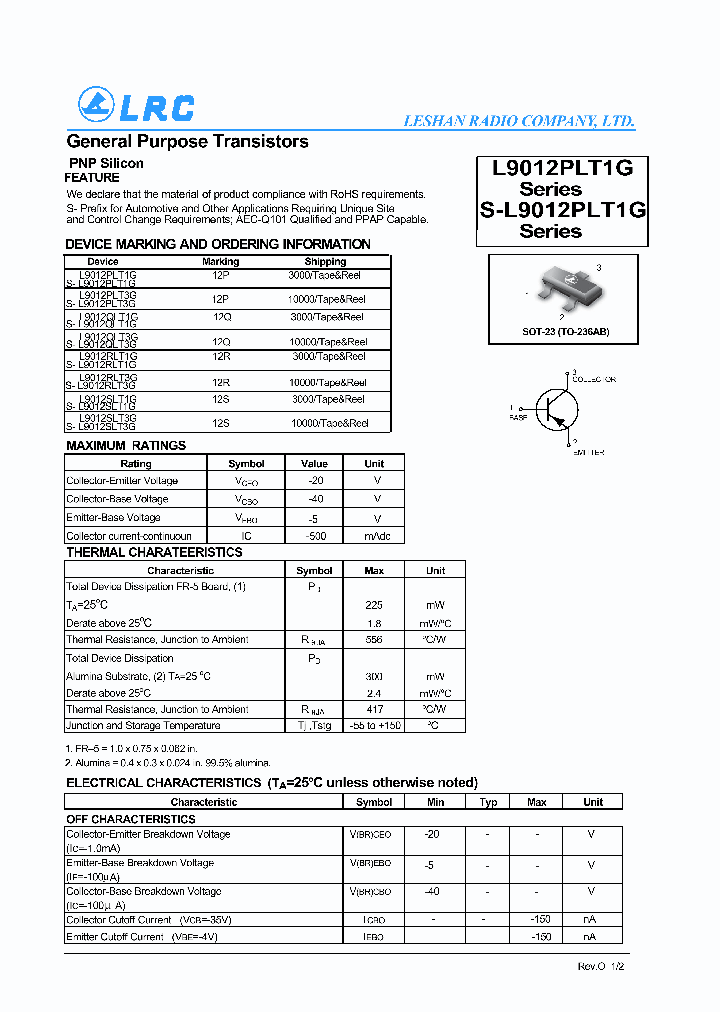 L9012SLT1G-15_8404725.PDF Datasheet