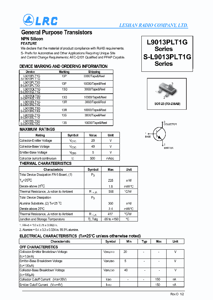 L9013PLT1G-15_8404727.PDF Datasheet
