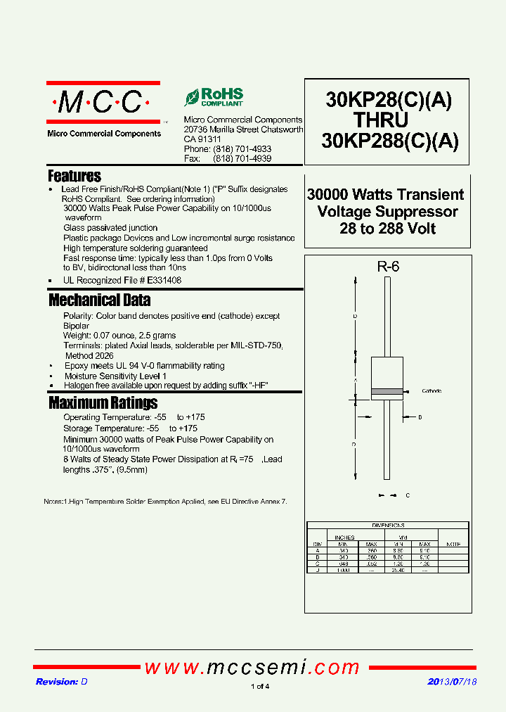 30KP71CA_8405506.PDF Datasheet
