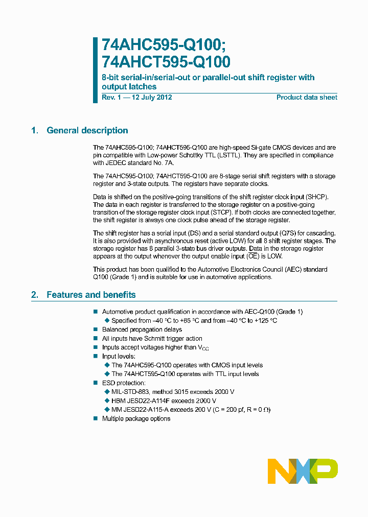 74AHC595D-Q100_8405665.PDF Datasheet