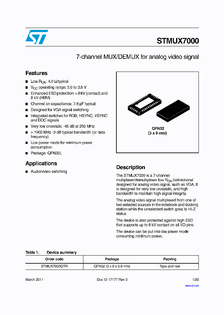 STMUX7000_8405924.PDF Datasheet
