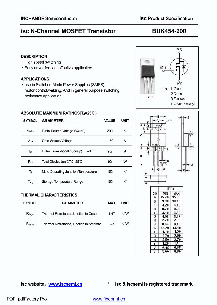 BUK454-200_8406597.PDF Datasheet