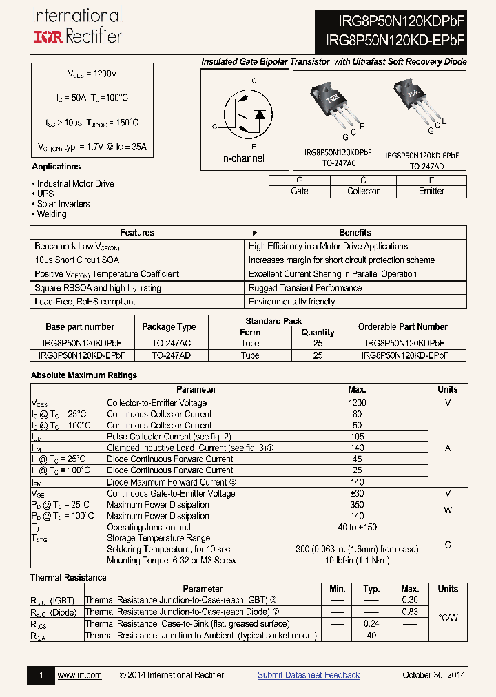 IRG8P50N120KDPBF_8407092.PDF Datasheet