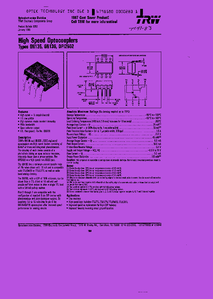 OPI2502_8406848.PDF Datasheet