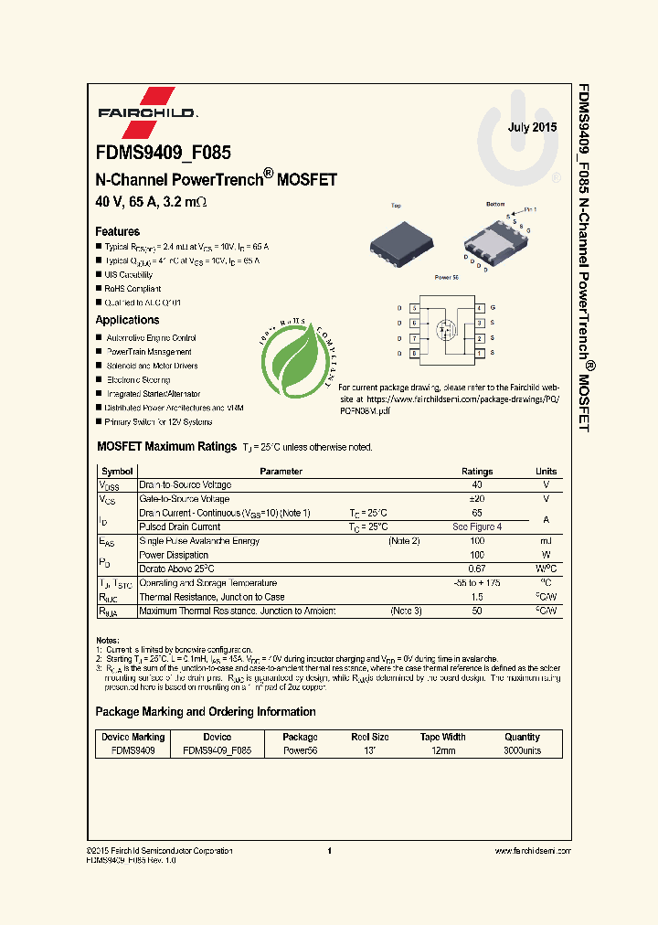 FDMS9409-F085_8407165.PDF Datasheet