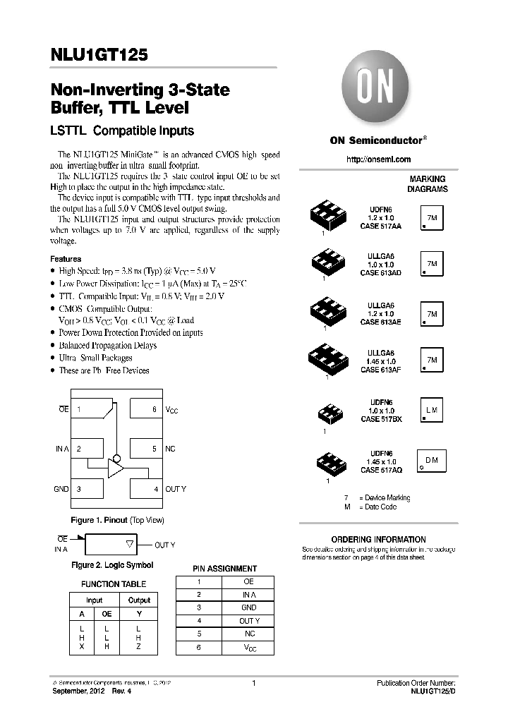 NLU1GT125_8407272.PDF Datasheet