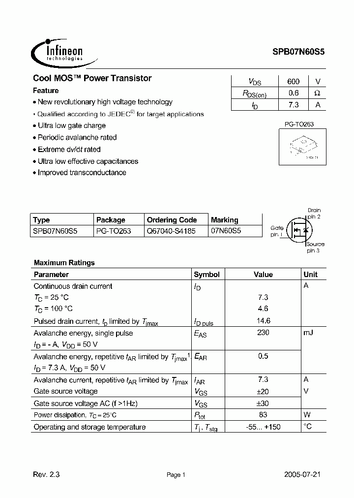 SPB07N60S5_8408258.PDF Datasheet
