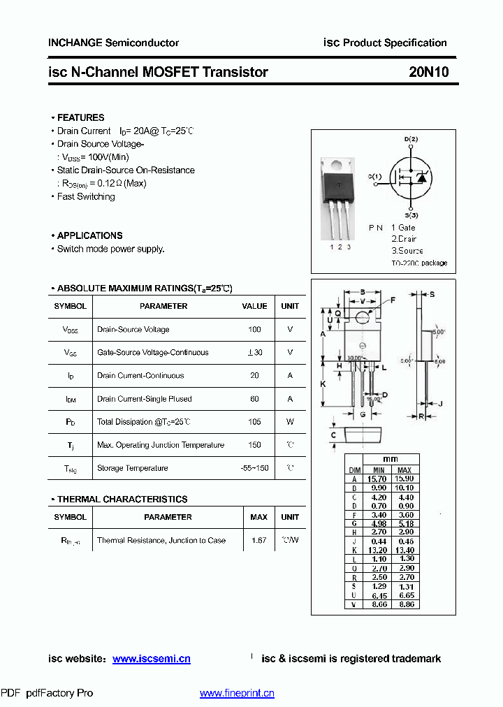20N10_8408278.PDF Datasheet
