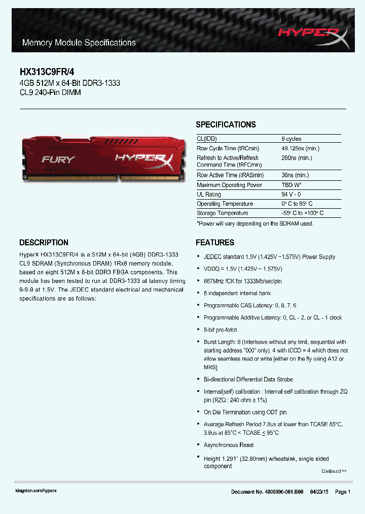 HX313C9FR-4_8408455.PDF Datasheet
