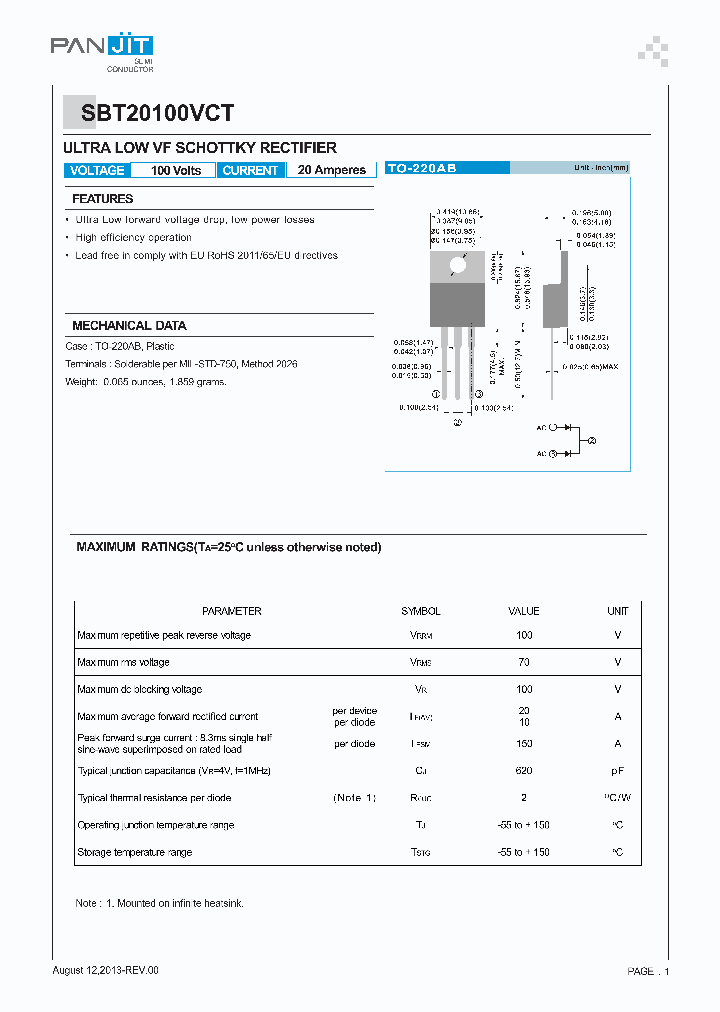 SBT20100VCT-T0-10001_8408963.PDF Datasheet