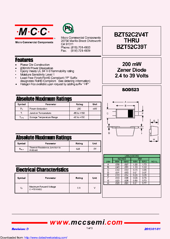 BZT52C30T_8408925.PDF Datasheet