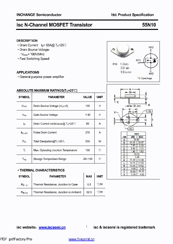 55N10_8409067.PDF Datasheet