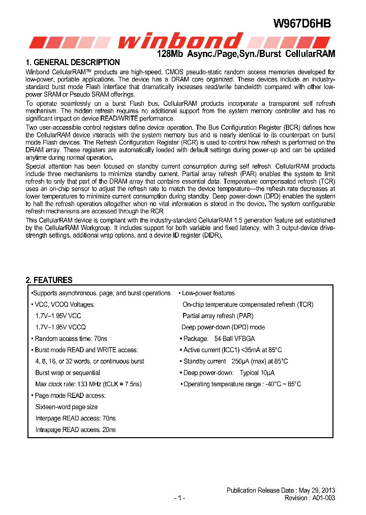 W967D6HB_8409761.PDF Datasheet