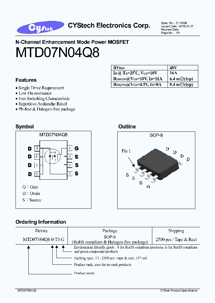 MTD07N04Q8_8410056.PDF Datasheet