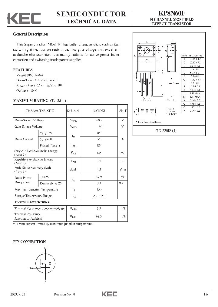 KP8N60F_8410324.PDF Datasheet