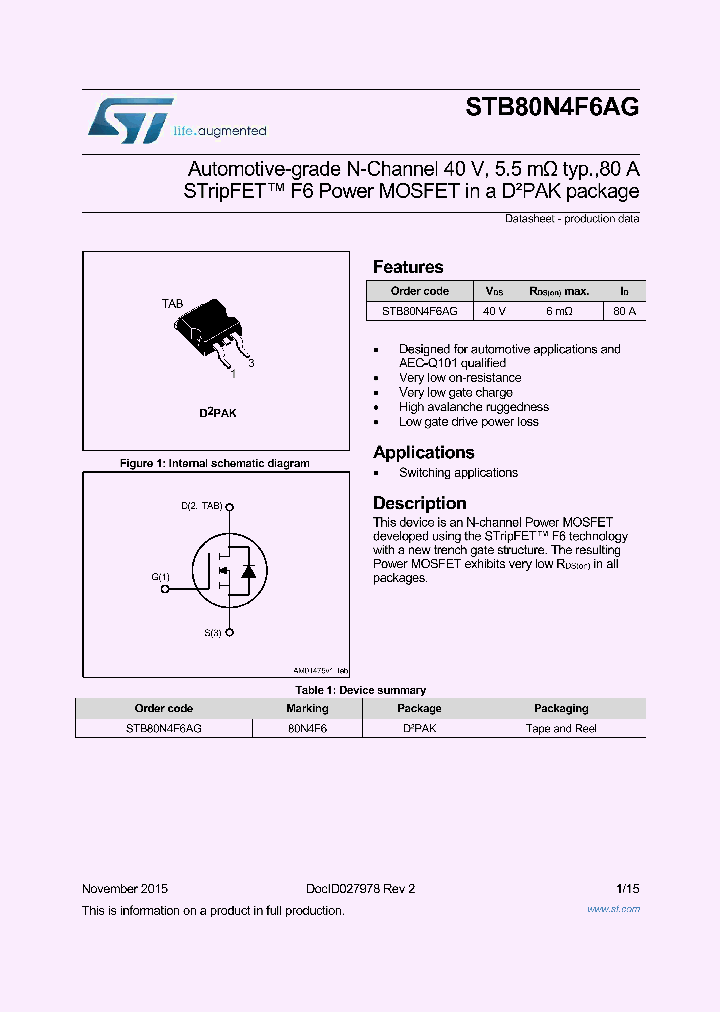 STB80N4F6AG_8410787.PDF Datasheet
