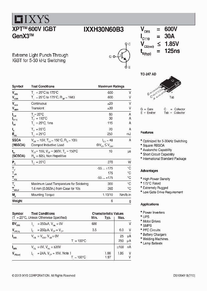 IXXH30N60B3_8410856.PDF Datasheet
