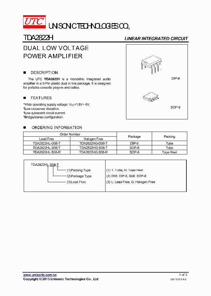 TDA2822HG-S08-R_8411918.PDF Datasheet