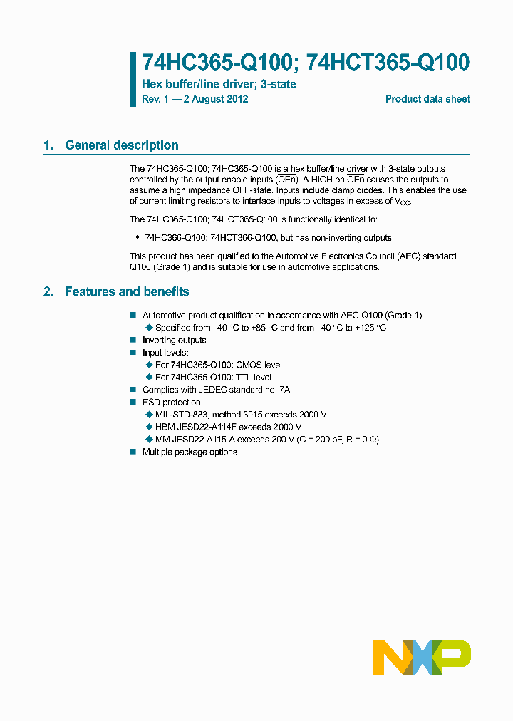 74HCT365PW-Q100_8412375.PDF Datasheet