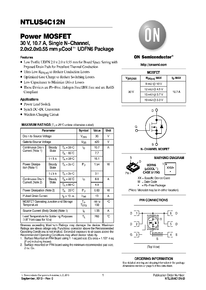 NTLUS4C12N_8414657.PDF Datasheet