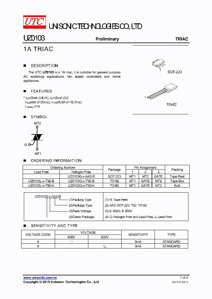 UZ0103G-6-T92-K_8415246.PDF Datasheet