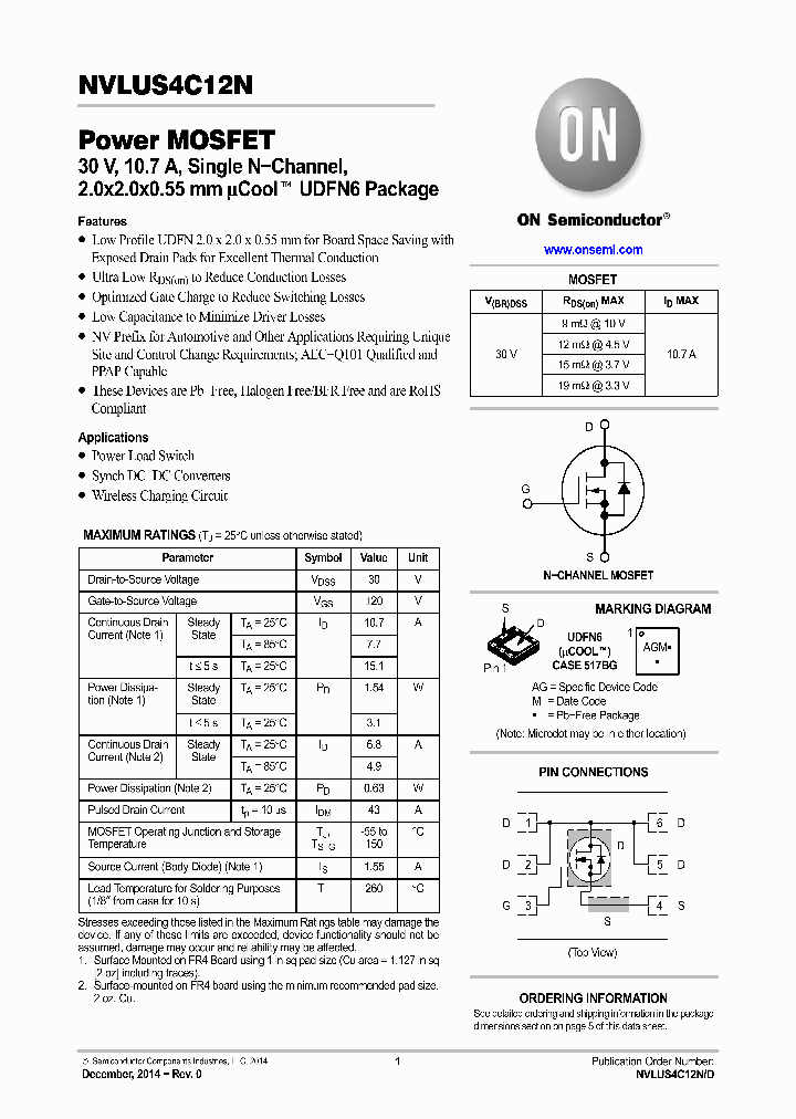 NVLUS4C12NTAG_8414660.PDF Datasheet