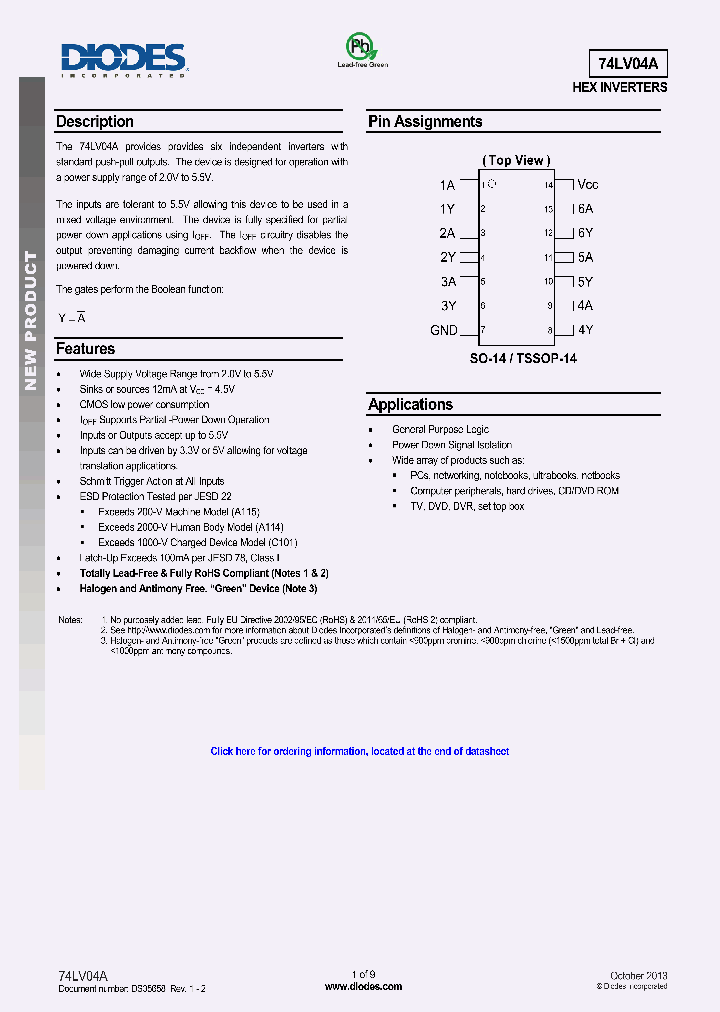 74LV04AS14-13_8415179.PDF Datasheet