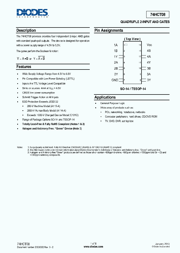 74HCT08T14-13_8416187.PDF Datasheet