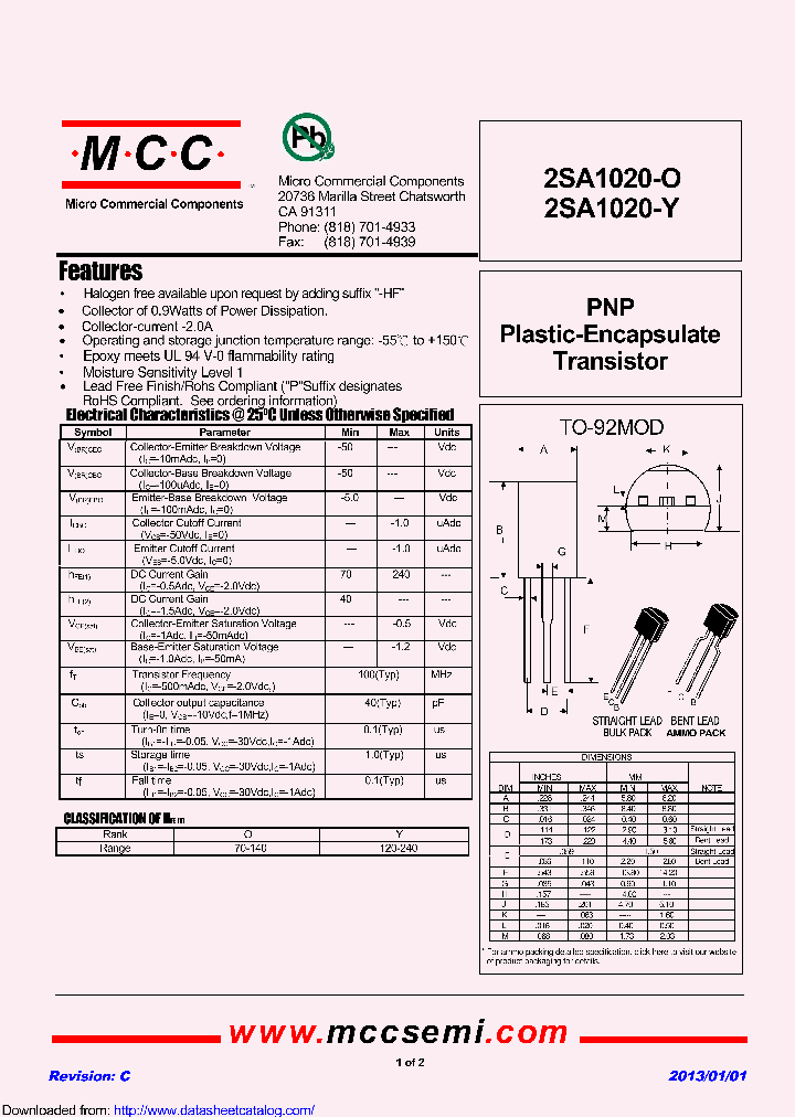 2SA1020-O_8416358.PDF Datasheet