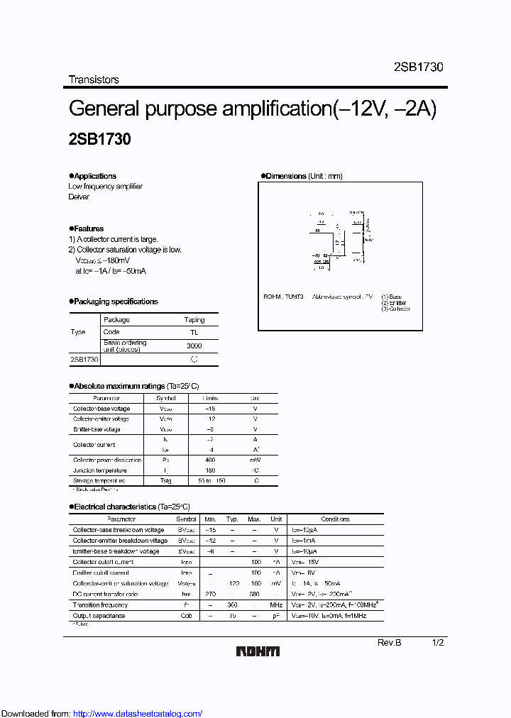 2SB1730TL_8417503.PDF Datasheet