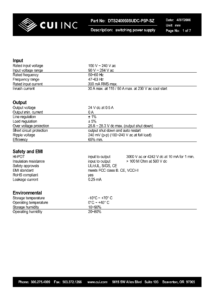 DTS240050SUDC-P5P-SZ_8419920.PDF Datasheet