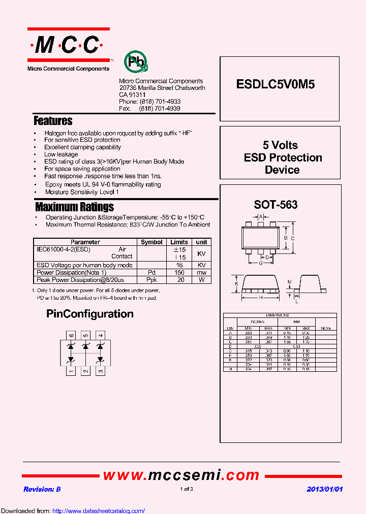 ESDLC5V0M5_8420533.PDF Datasheet